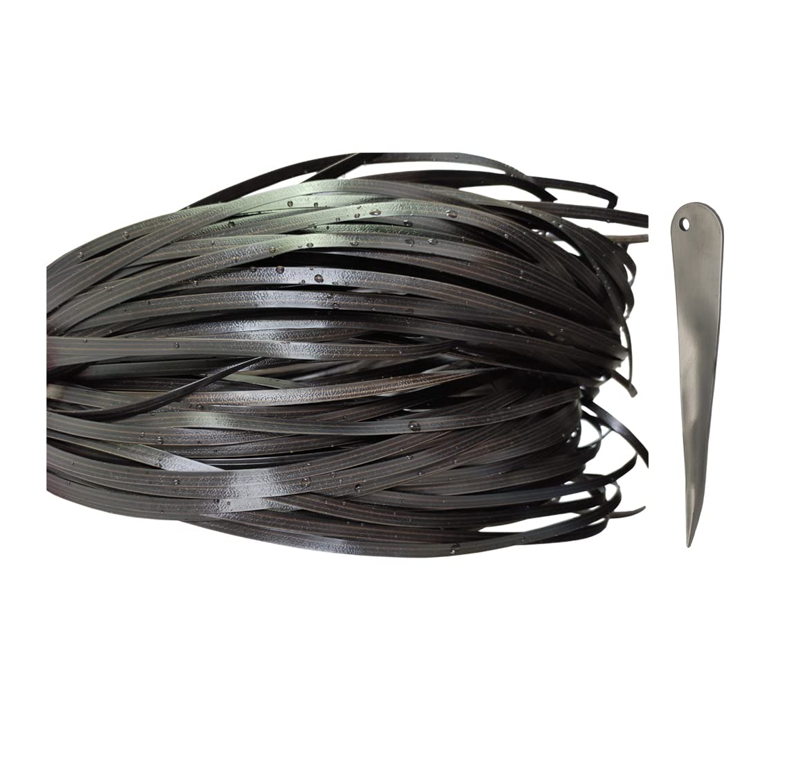 Feyart 114ft 8mm All Weather Rattan + Weaving Tool, Repair Kit for Rattan Garden Furniture Set Table Chair Sofa, Mixed Coffee