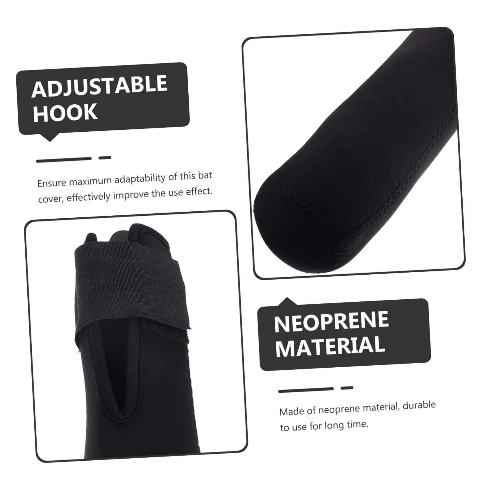 Yardwe 3pcs Baseball Bat Sleeve Bat Cover for Sports Neoprene Protective Universal Fit Scratch Resistant Easy to Adjust