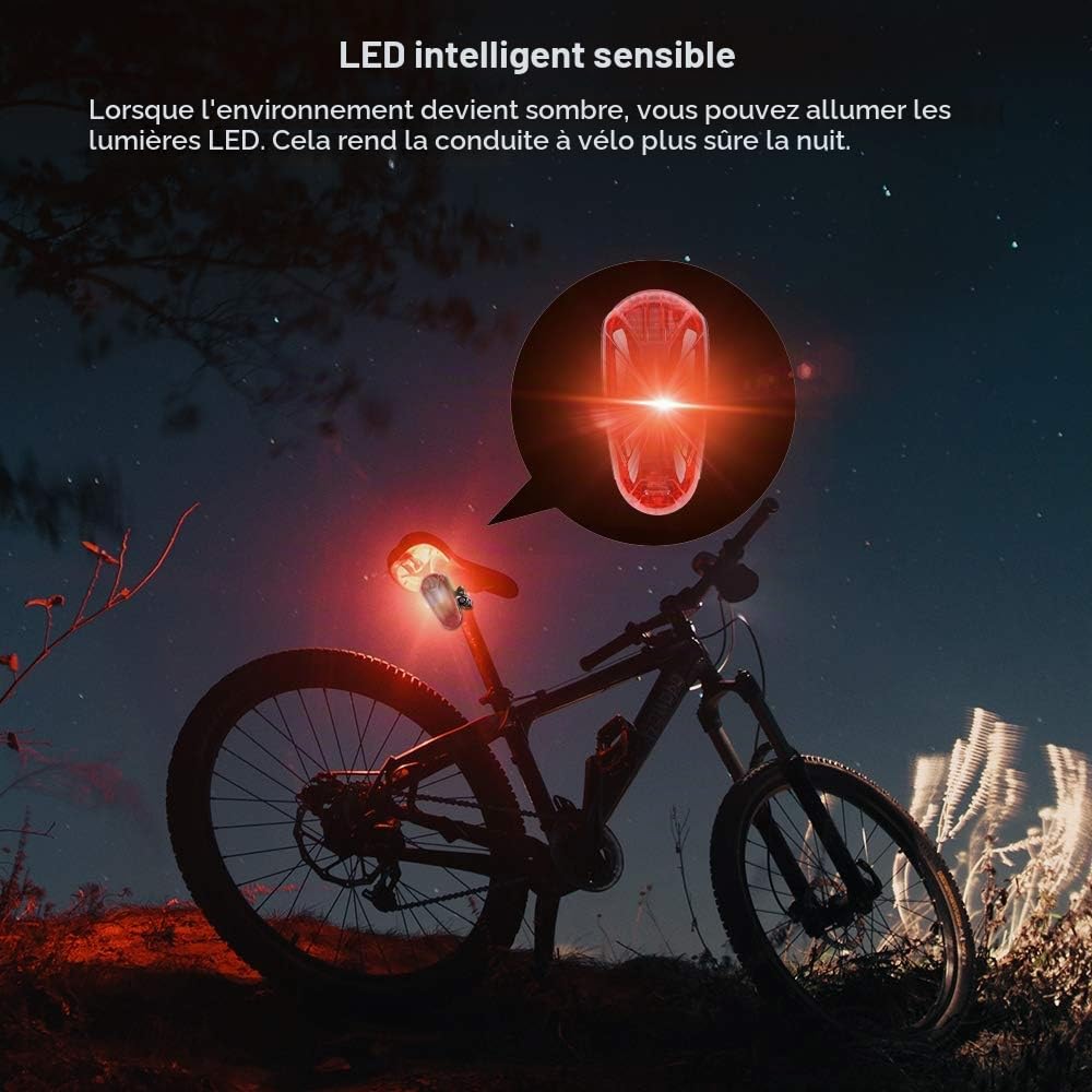 TKMARS Traceur GPS Vélo Feu Arrière de Vélo étanche Sécurité Lamp, Tracker GPS Vélo Suivi en Temps Réel avec Applications Gratuites TK906