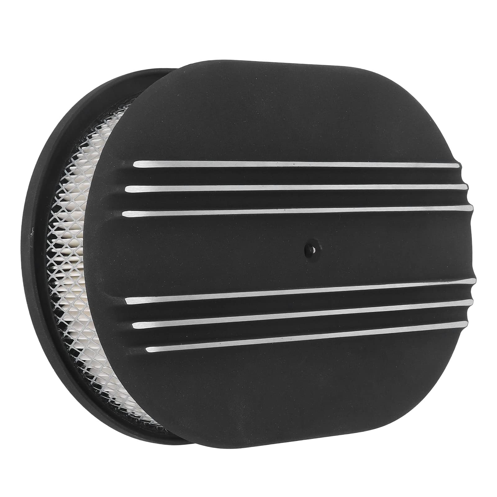 Focket Gruppo Filtro pulitore Aria Ovale 12 Pollici, Filtro Aria in Alluminio per carburatori 5-1/8, Filtro Aria con Coperchio Superiore Lavabile per per, per Dem