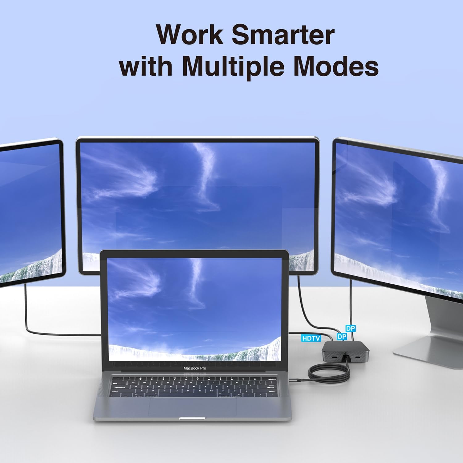 Docking Station 11 in 1 with SD/TF, USB 3.0/5Gbps, RJ45 Ethernet Ports,100W PD, Audio jack,Support Triple or Dual Monitor 4K (2 DP+HDTV),for Dell HP Lenovo Surface MacBook Laptop-Carbon fiber patterns