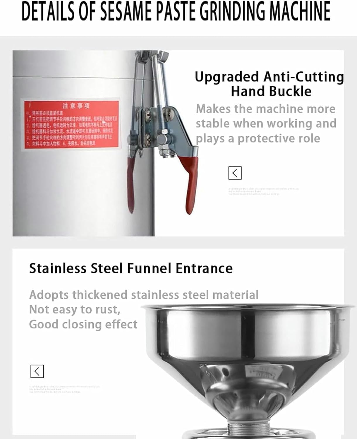 Household Peanut Butter Milling Machine, Electric Grain Grinder, Nut Butter Machine, for Groundnut Almond Cashew Nut Walnuts Sesame