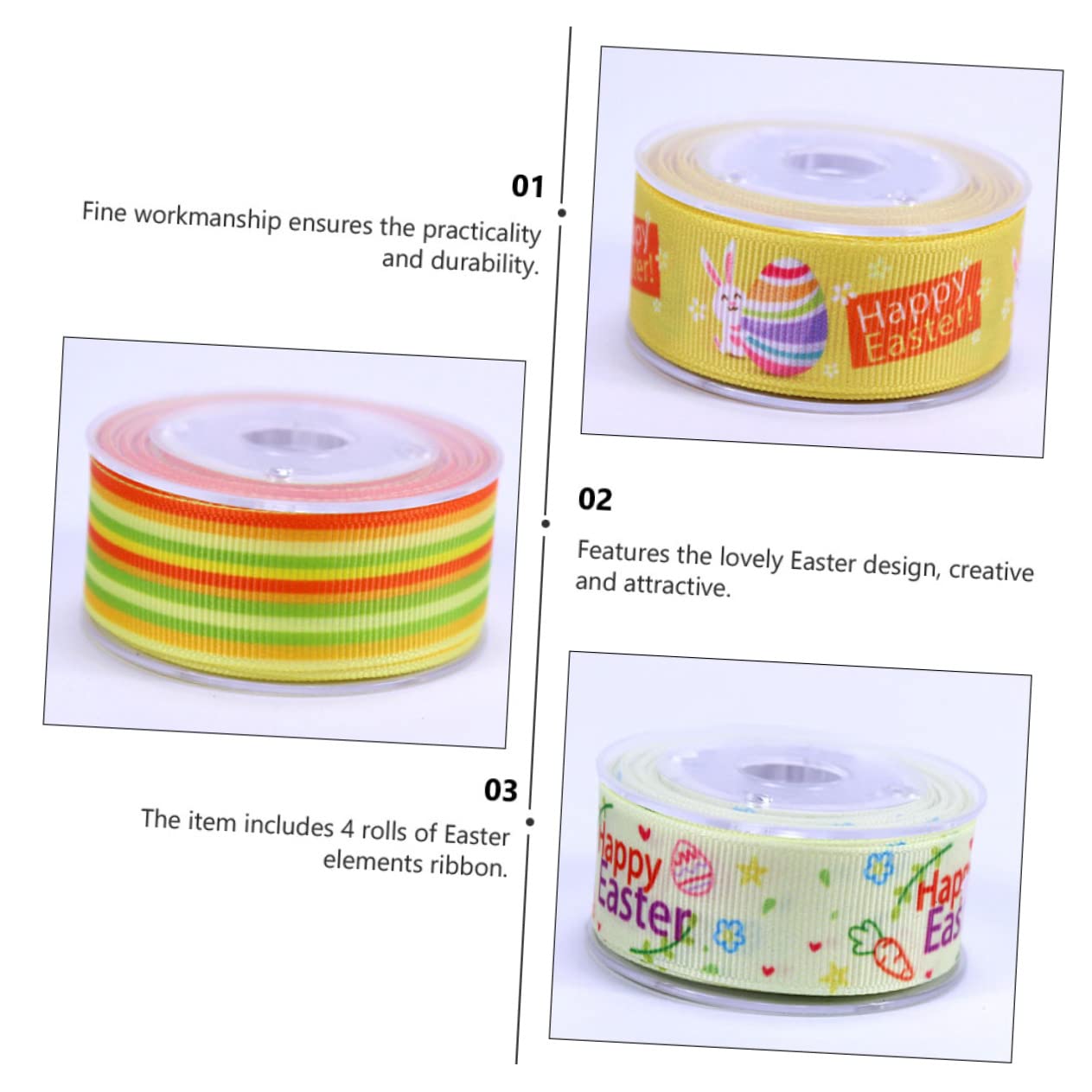 Operitacx 12rollen Ostern Geschenkband Bunte Satinbänder Für Haarschmuck Dekoration Und Bastelprojekte Kreatives Osterdesign Yards