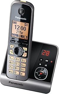 تليفون لاسلكي باناسونيك يعمل بتقنية الاتصالات اللاسلكية الرقمية المعززة KX-TG6721