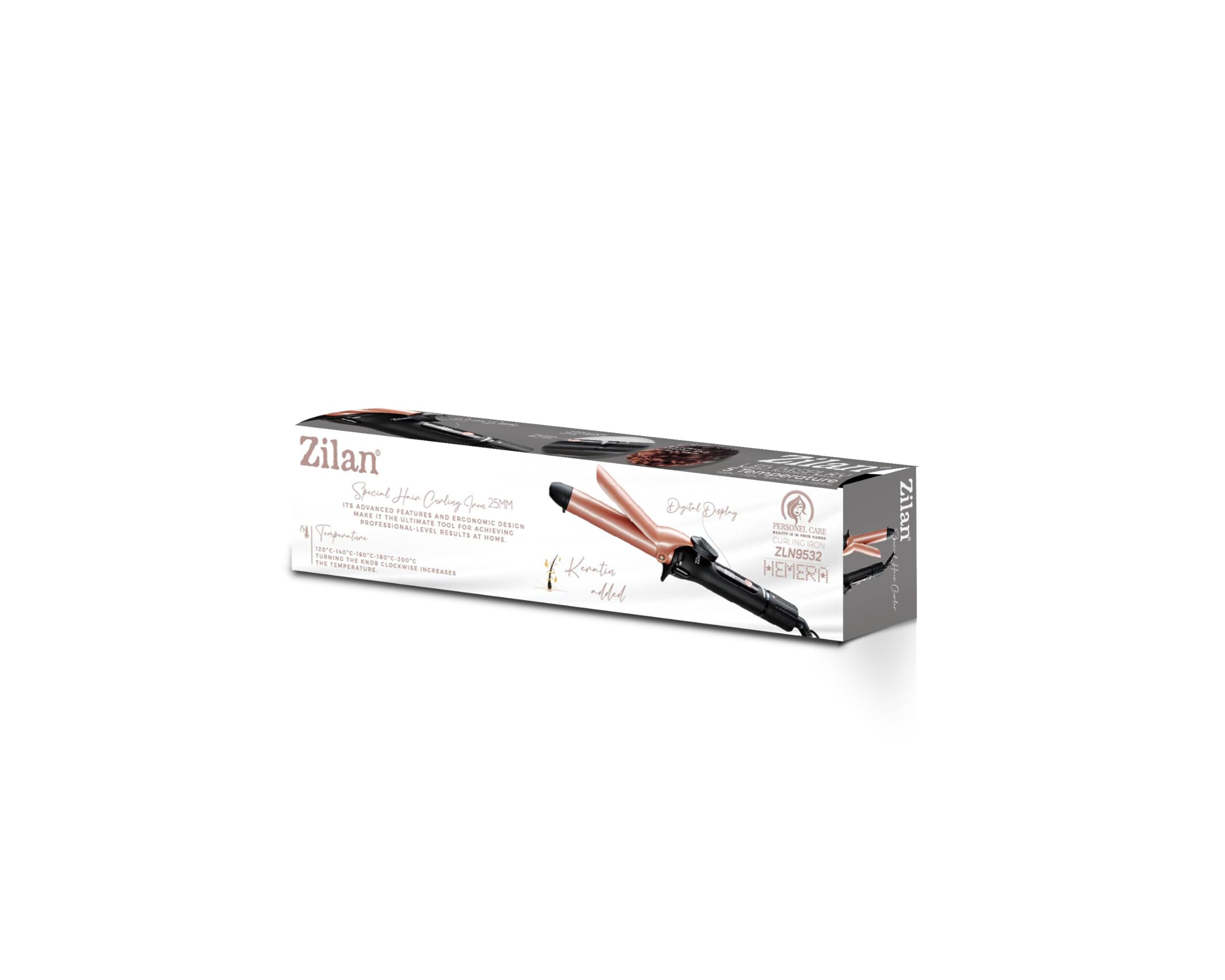 Zilan ZLN9532 Hemera Pro Saç Maşası, 200°C, 25mm Seramik Kaplama, 30W, Dijital Ekranlı