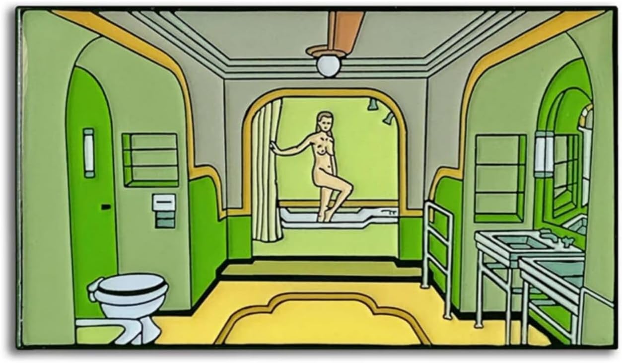 The Shining Naked Woman Bathroom Overlook Hotel Horror Movie 1.3" Enamel Pin Badge
