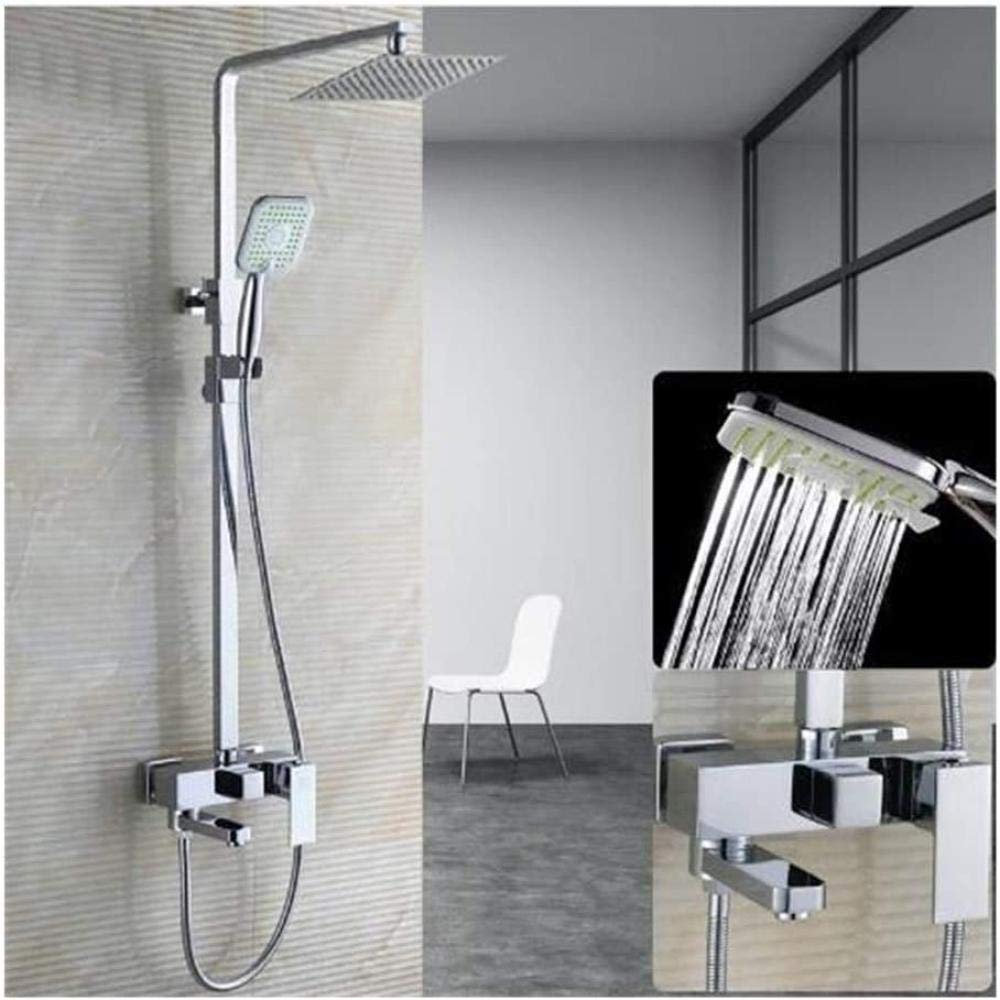 DFGHNBVC Shower Set Handheld Shower Head Kit Shower Faucet Set Chrome Polish Rainfall Bathroom Shower Faucet Set With Abs Handheld Spray Bathroom Showerheads