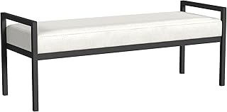 HomePop Modern Metal Bench|Bench for Living Room & Bedroom | Decorative ...