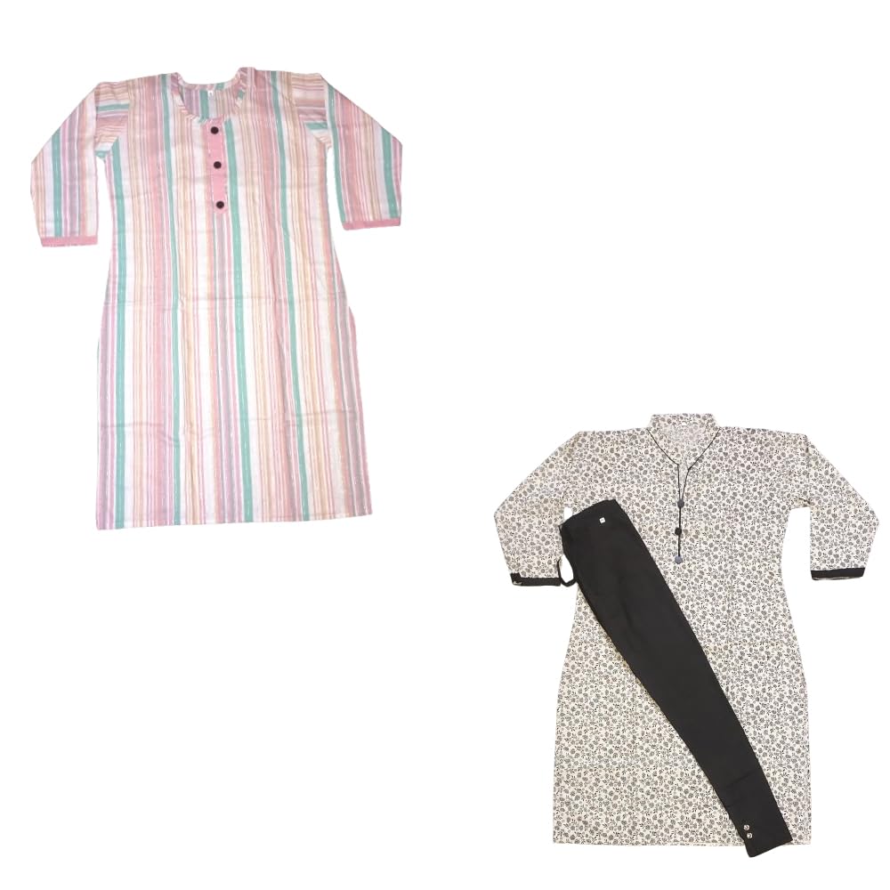 Comfortable Casual Khadi Cotton Regular Fit Kurti for Women and Girls-image-12