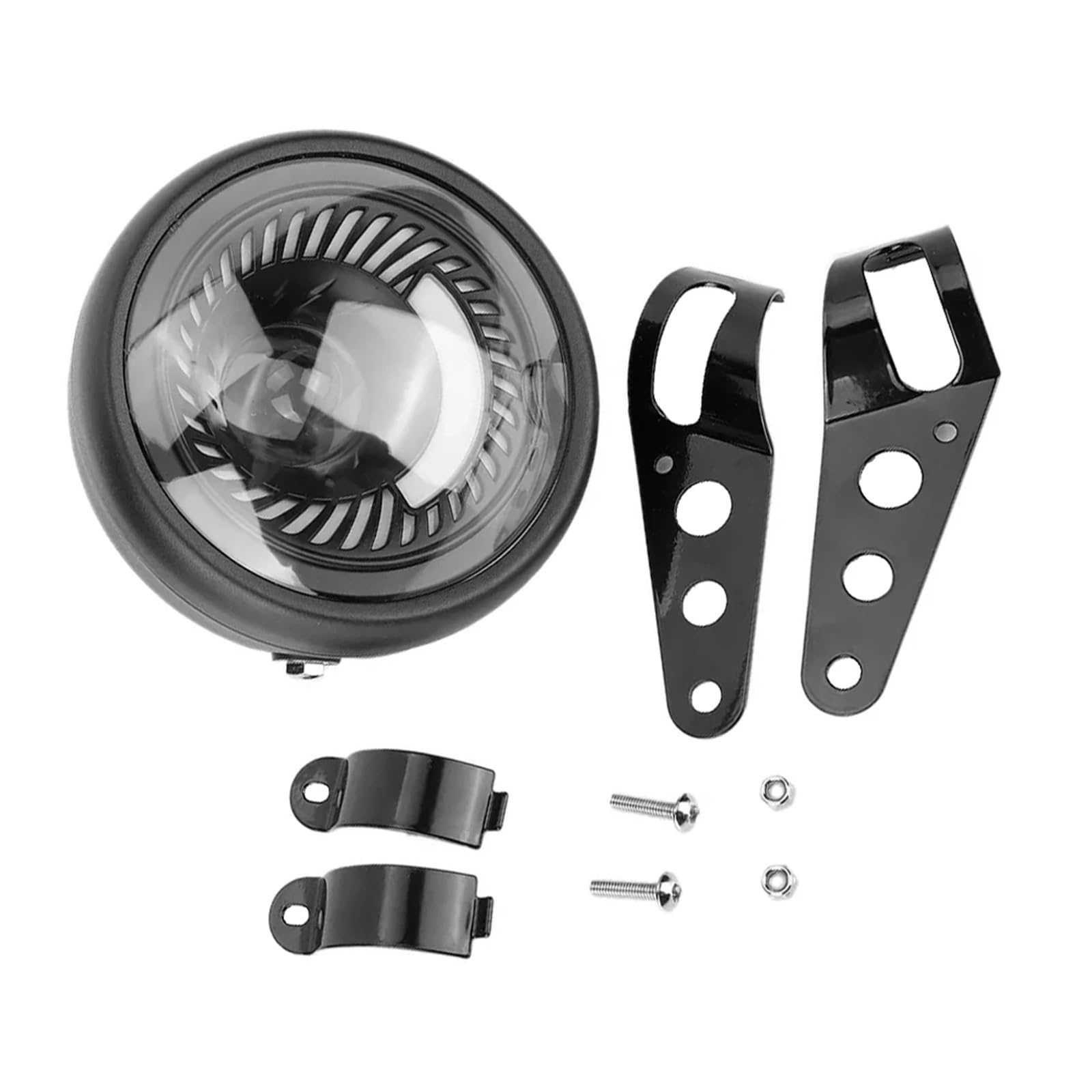 Faros Delanteras para DC12V Faro Delantero Universal LED para Motocicleta De 6,5 Pulgadas con Soporte