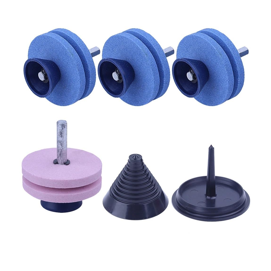 Afilador de cortacésped de Doble Capa, 4 Uds., Compatible con Todos los taladros eléctricos y manuales, Resistente al Calor