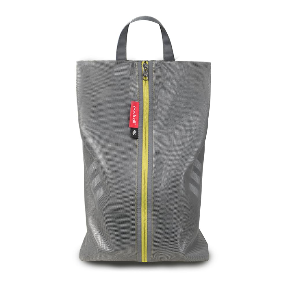 Amazon.com | pack all Plus-Sized Shoe Bag for Travel, Water-Resistant Shoe  Pouch for Gym, Odor-Resistant Soccer Cleats Bag for Sport (Grey, 1-Pack) | Shoe  Bags
