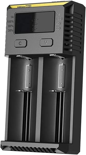 Cargador universal de pilas iGrace Nitecore i2 versión 2016 para ion-litioIMRníquel-metal hidruroníquel-cadmio con adaptador para auto y caja para disponible en Yaxa Guatemala