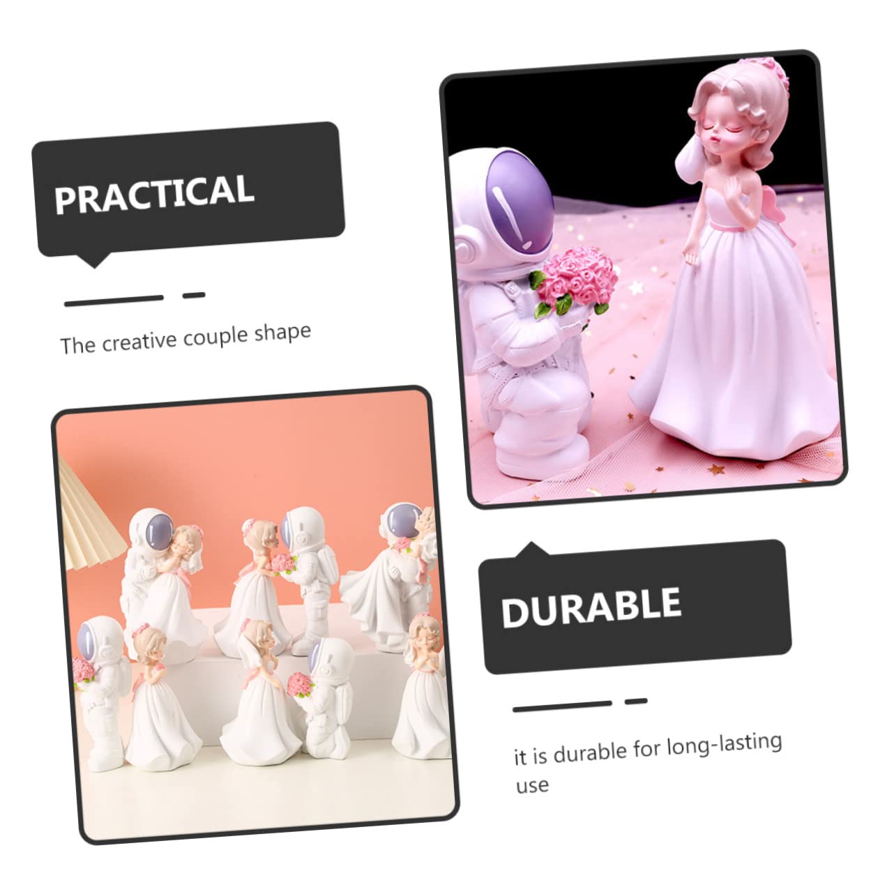 1paar Brautpaar Figuren Resin Hochzeitsdeko Cake Topper Für Verlobung Und Jubiläen Puppen Als Tischdeko Für Braut Und Bräutigam