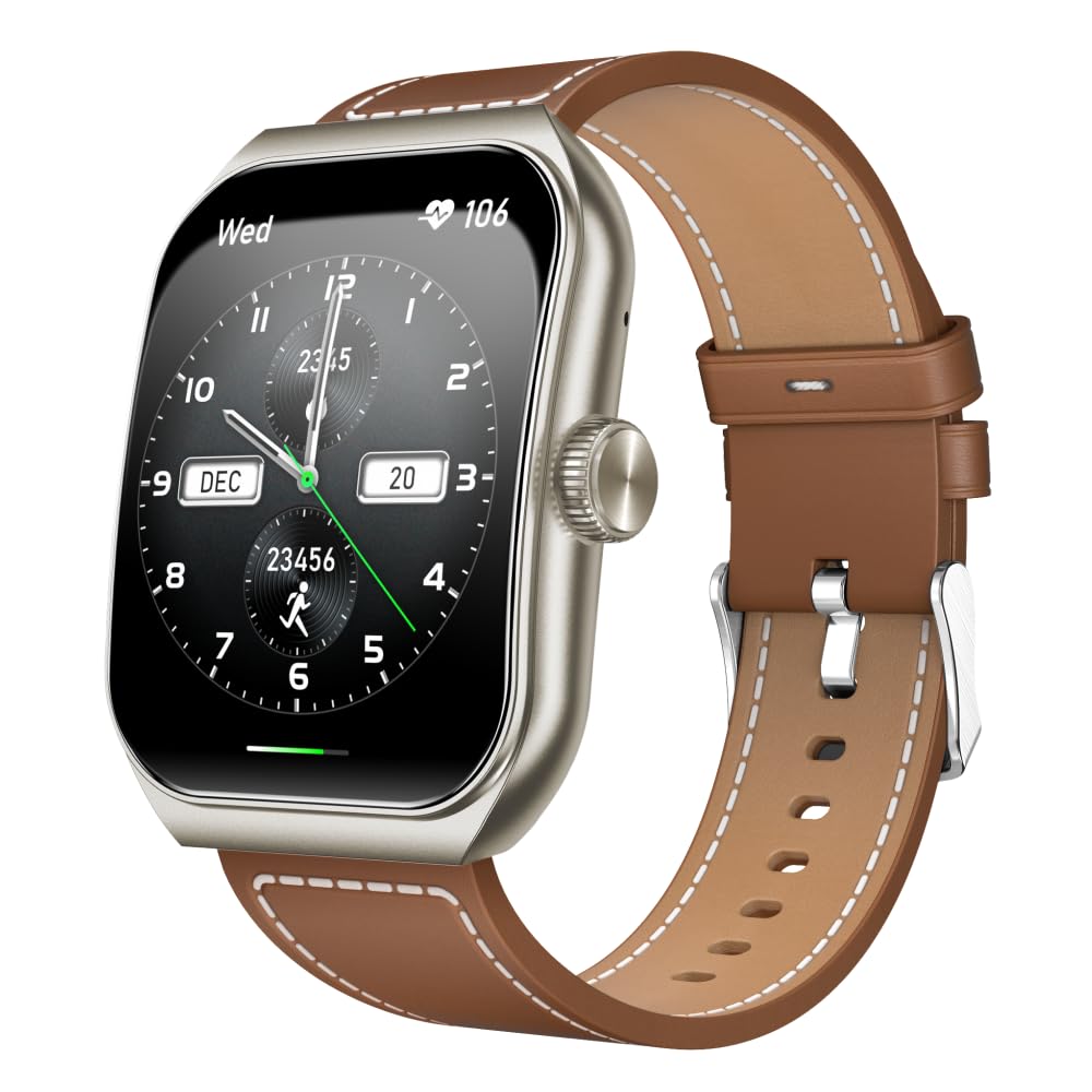 GT3 Smartwatch With 1.96 AMOLED Display, 100+ Sports Modes, 10-Day Battery Life, Bluetooth Calling with ENC & IP68 Water Resistant Smartwatch for Fitness & Everyday Use - Silver (Silver)