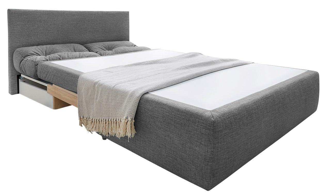 luma-Home 15119/ Praktisches Funktionssofa mit Gästebett, Grau