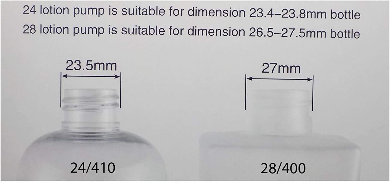 White Dispenser Pumps for Soap and Lotion, 28/400 (Pack of 6)