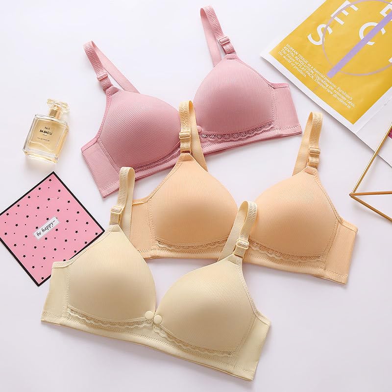 Celary Women's Cotton Wire Free Classic Nursing Padded Bra (Pack of 2) (Feeding2- Pink,Biege_36) - Image 7 thumbnail