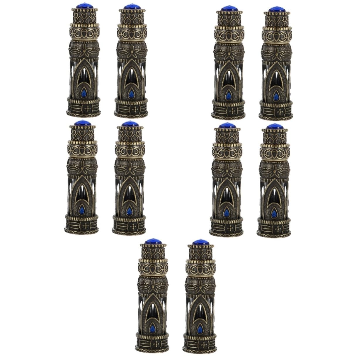 minkissy 10stücke Leere Parfümflaschen Nachfüllbare Leichte Flaschen Für Ätherische Öle Orientalisches Design Für Und Persönliche Nutzung Vielseitig Einsetzbar Für Parfüm Und Öle