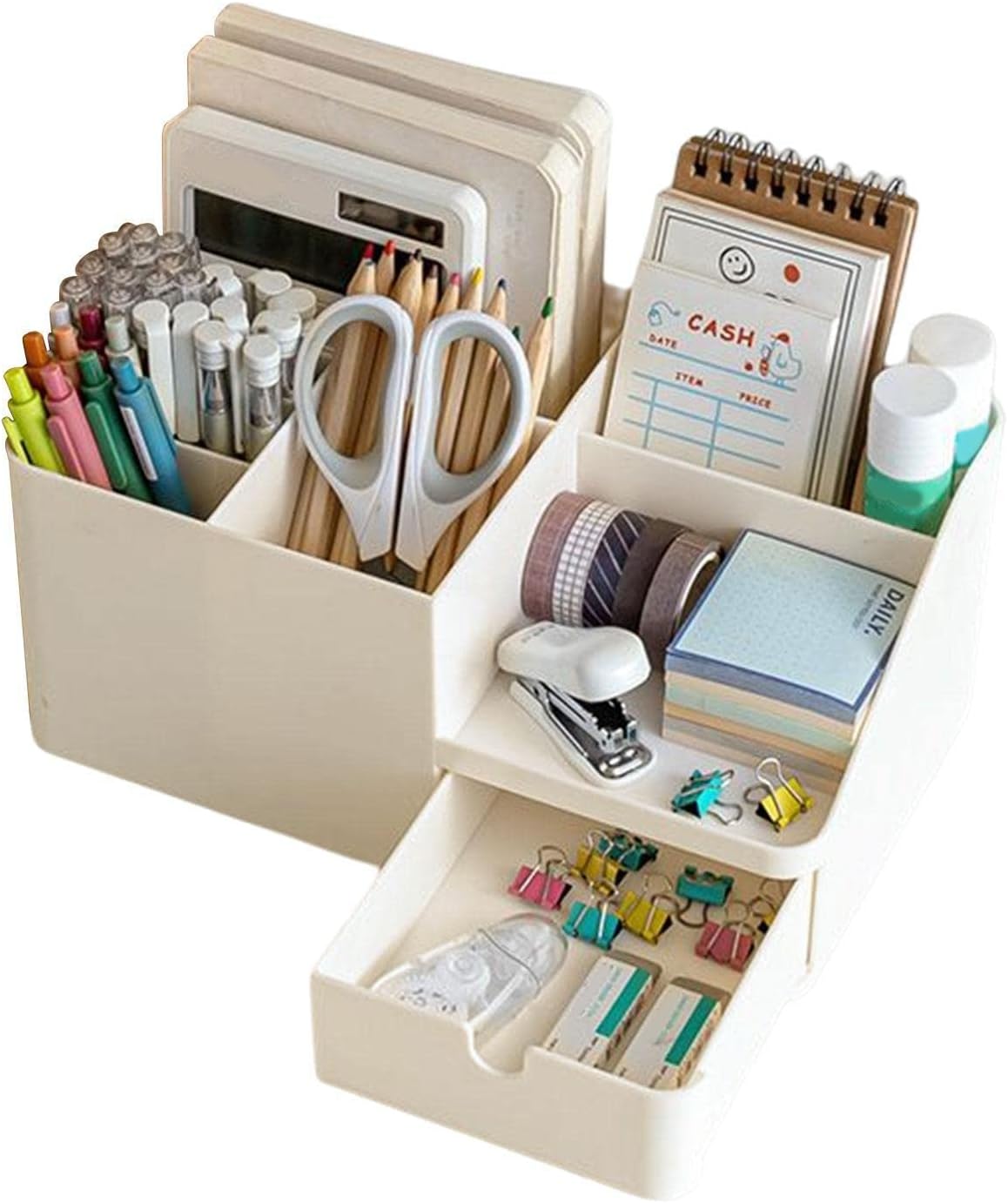 Multipurpose Desk Organizer, White Desk Organizer, Desktop Tidy Storage