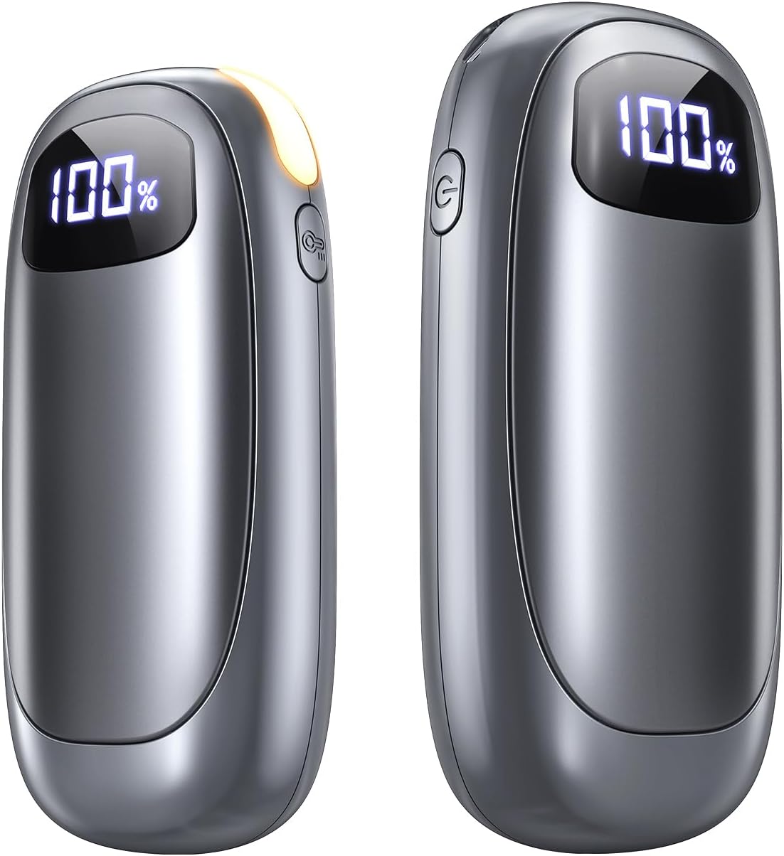 Hand Warmers Rechargeable 2 Pack, Electric Dual-Sided Heating with LED Display & Flashlight, Max 127F, 13Hrs Long Lasting Pocket Heater for Raynauds, Golf, Hunting Essentials, Gifts for Men Women