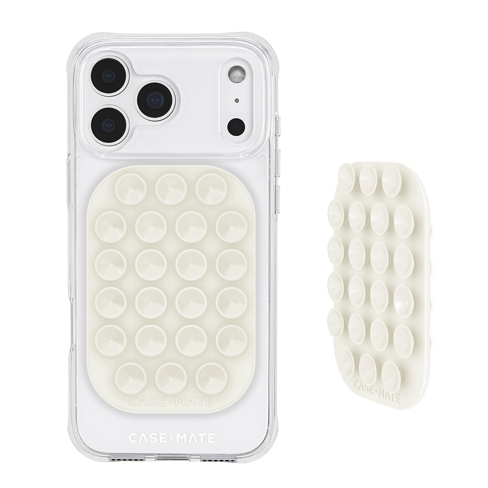 Case-Mate Double-Sided Suction Cup Phone Mount - Sticky Phone Grip - Cream