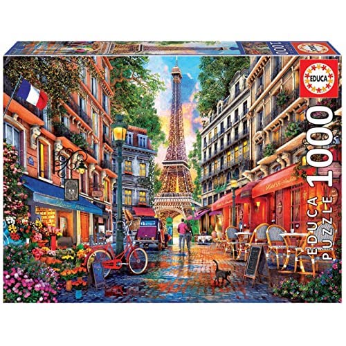 Educa - Puzzle 1000 Pezzi Parigi, Dominic Davison | Puzzle Città Romantiche | Misura 68X48 Cm | Include Colla Fix | Per Adulti 14+ (19019) - 5
