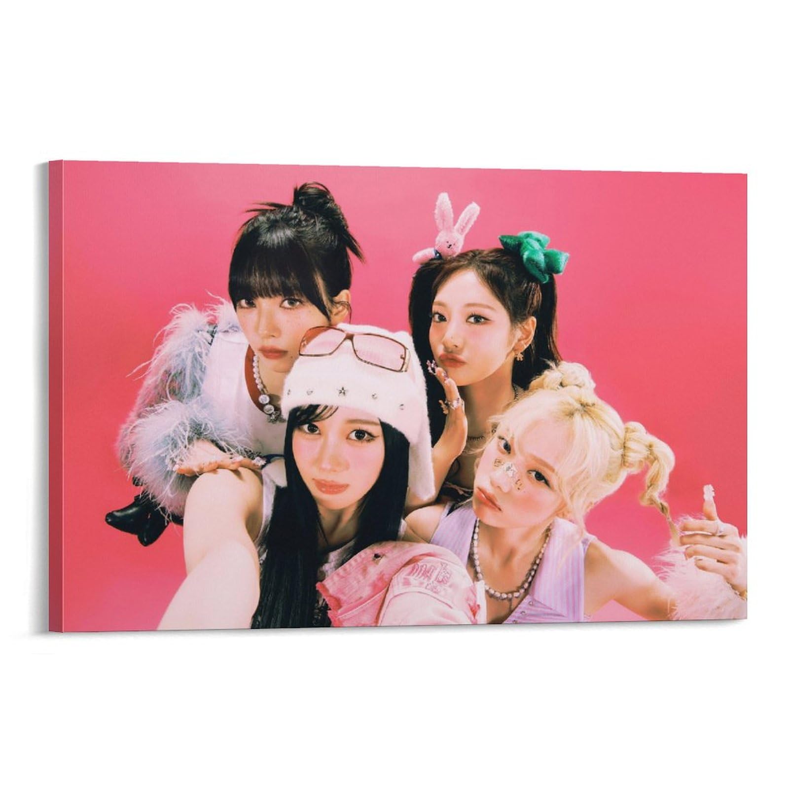 Amazon.co.jp: Aespa エスパ Hot Mess 音楽隊キャンバスポスター寝室の