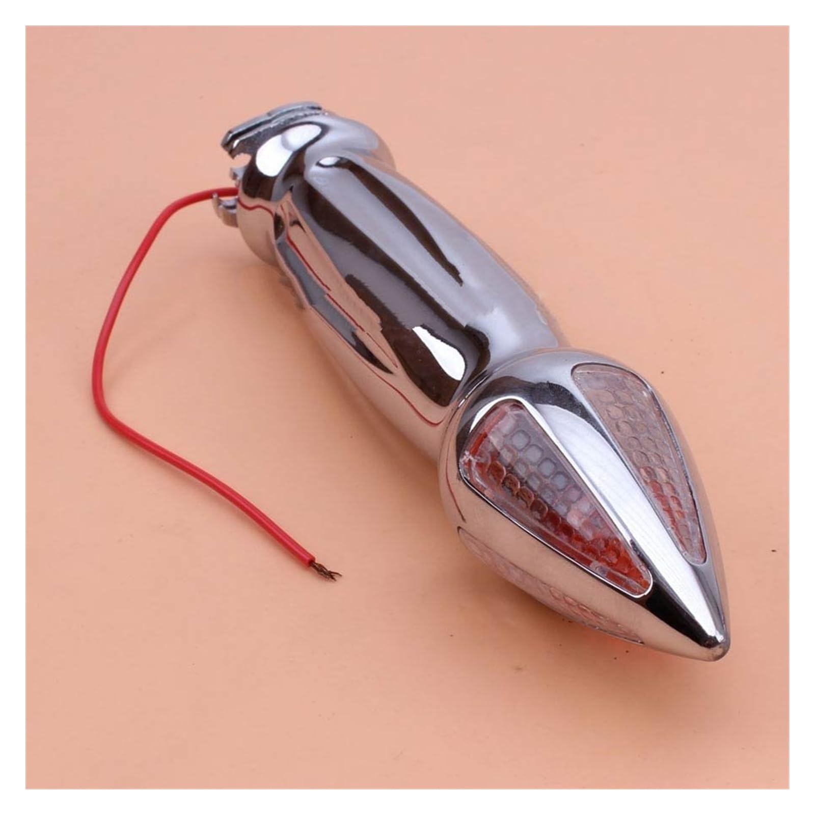 Moto In Alluminio Cromato 1 "Impugnatura Manubrio + Manopole Bar End Indicatore di direzione Luce Ambra per Har&ley Choppers Hond VTX 1300 Manopole manubrio
