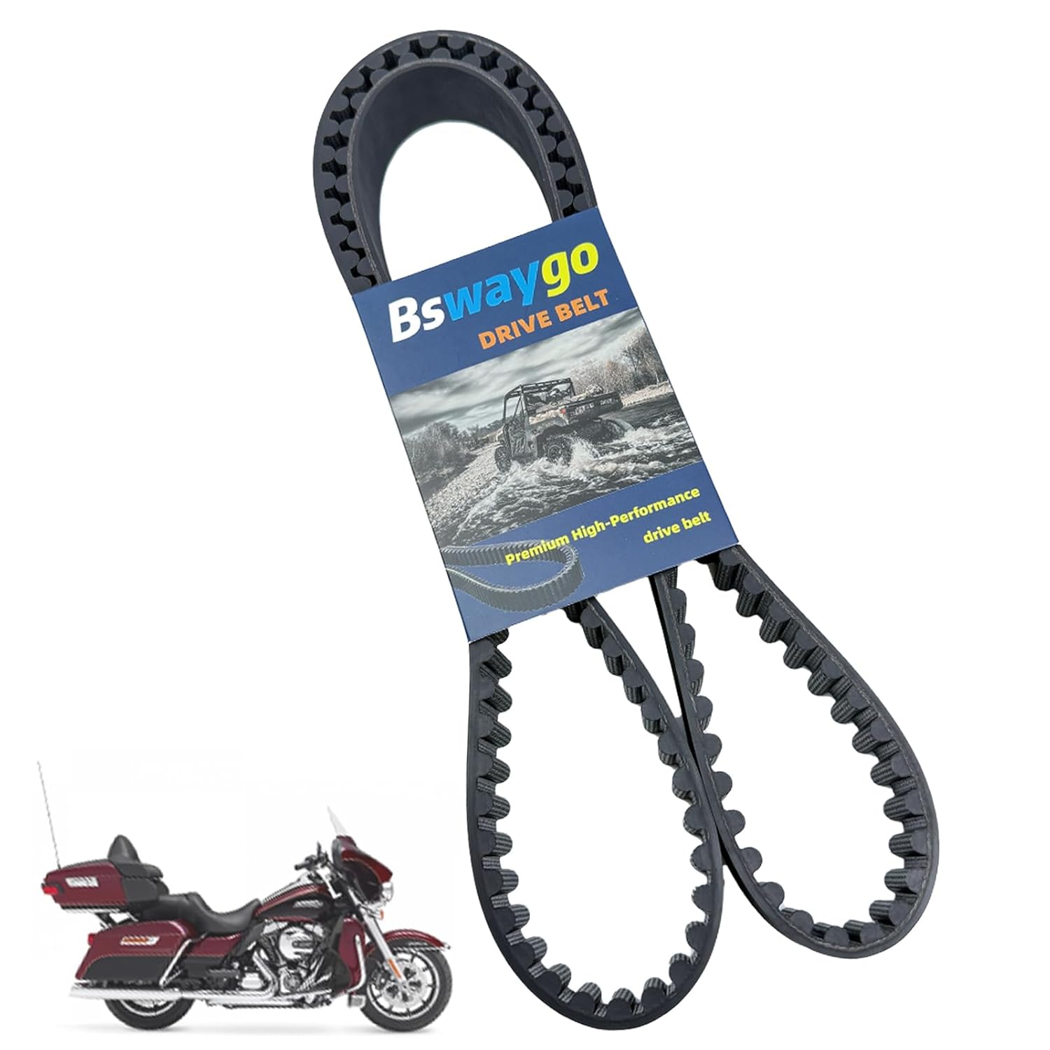 Rear Drive Belt 132Tooth 1-1/2" Aramid Belt Compatible with Harley Davidson Softail Tour Electra Glide Rider Fat Boy Heritage FLT FXR FLST FXST 1986-1994, Replace 40023-86 1204-0046