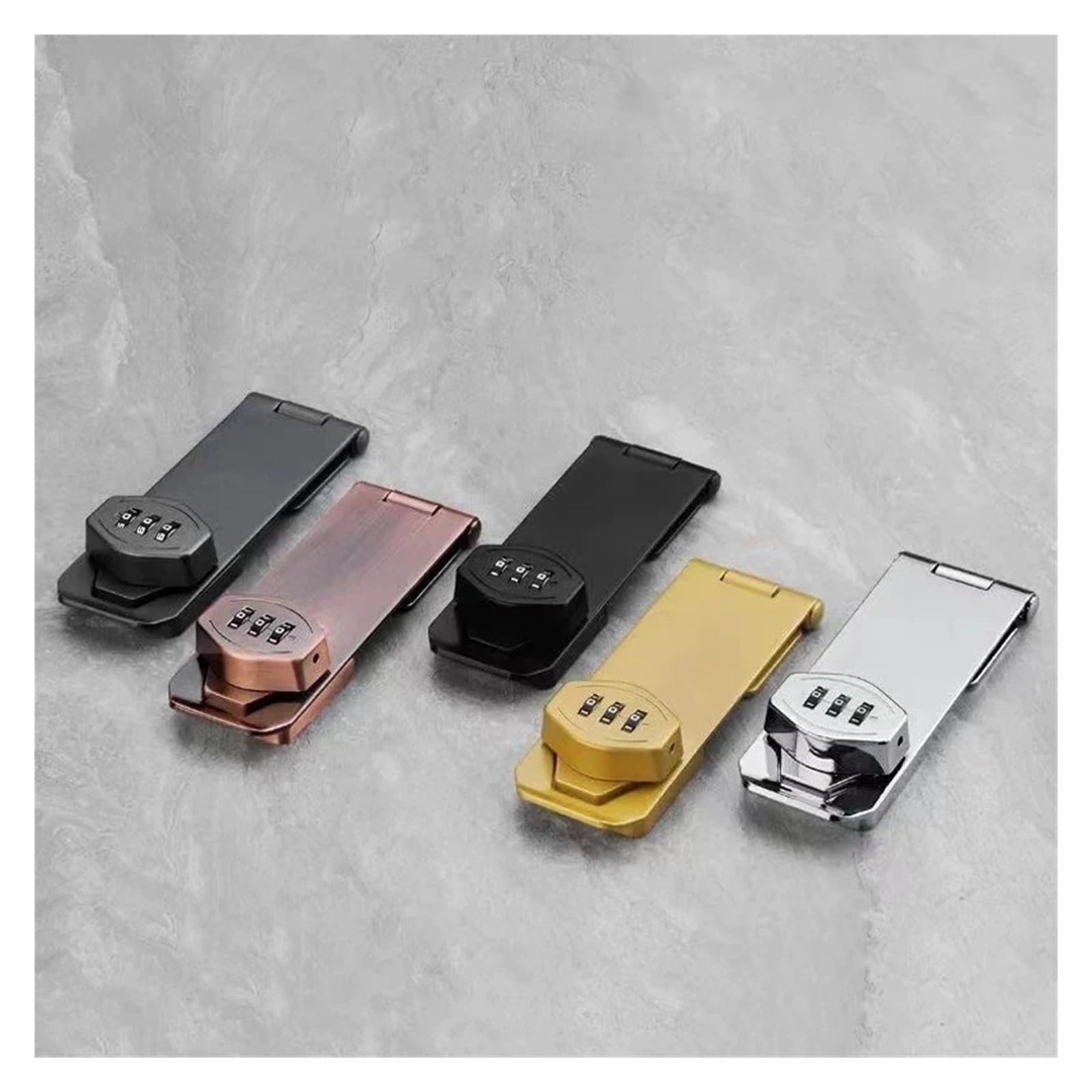 Cabinet Lock Serrure de porte d'armoire mot passe tiroir antivol double classeur pour Portes(Gold,3 inches)