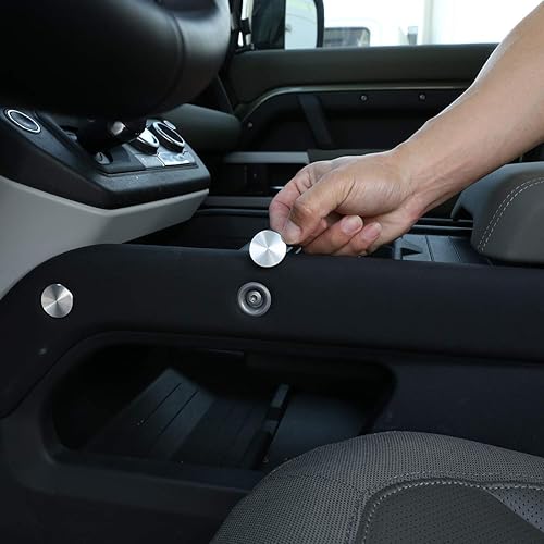 YIWANG Accesorios de fibra de carbono para el interior del automóvil, cubierta de tira lateral para Land Rover Defender 90 110 2020-2022 (8 piezas