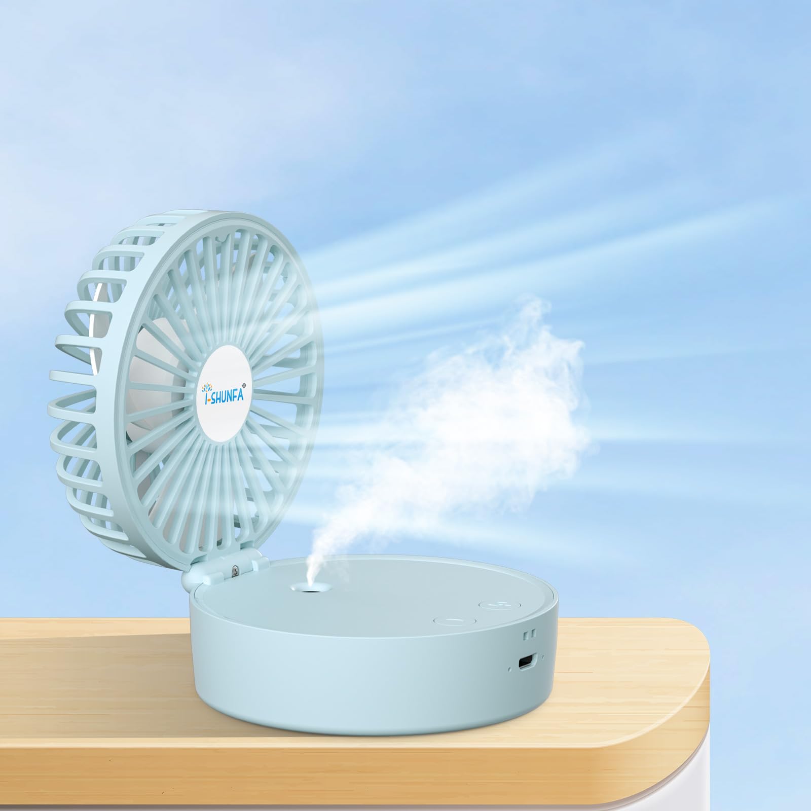 I-SHUNFA Tragbare Ventilatoren Mini USB Ventilator