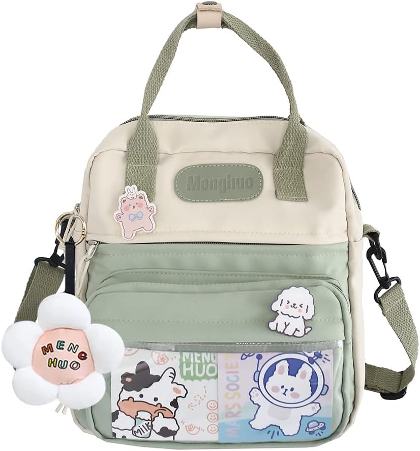 Kawaii Backpack with Kawaii Pins & Accessories Kawaii Aesthetic Backpack Cute Ita Bag Japanese Backpack JK Uniform Bag