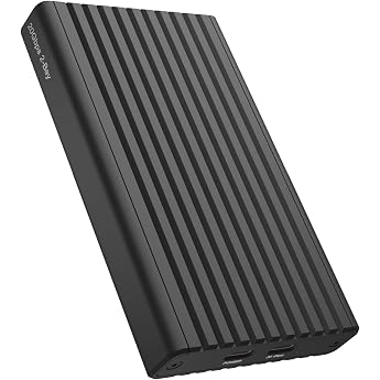 ICY Box 2-Way M.2 SSD/NVMe Enclosure USB 3.2 Gen 2 20Gbps Cooling System Dual PCIe Gen 3x2 Support USB-C M-Key External NVMe Adapter Aluminum Black