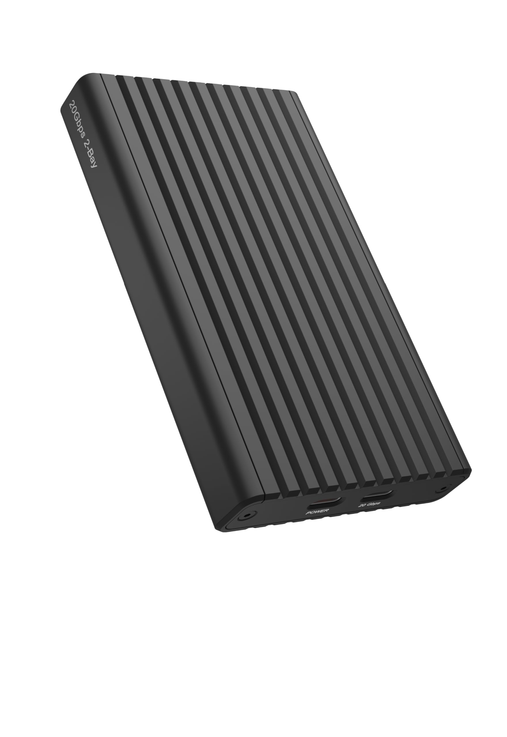 ICY Box 2-Fach M.2 SSD / NVMe Gehäuse, USB 3.2 Gen 2 (20 Gbit/s), Kühlsystem, Dual PCIe Gen 3x2 Unterstützung, USB-C, M-Key, Extern, NVMe Adapter, Aluminium, Schwarz