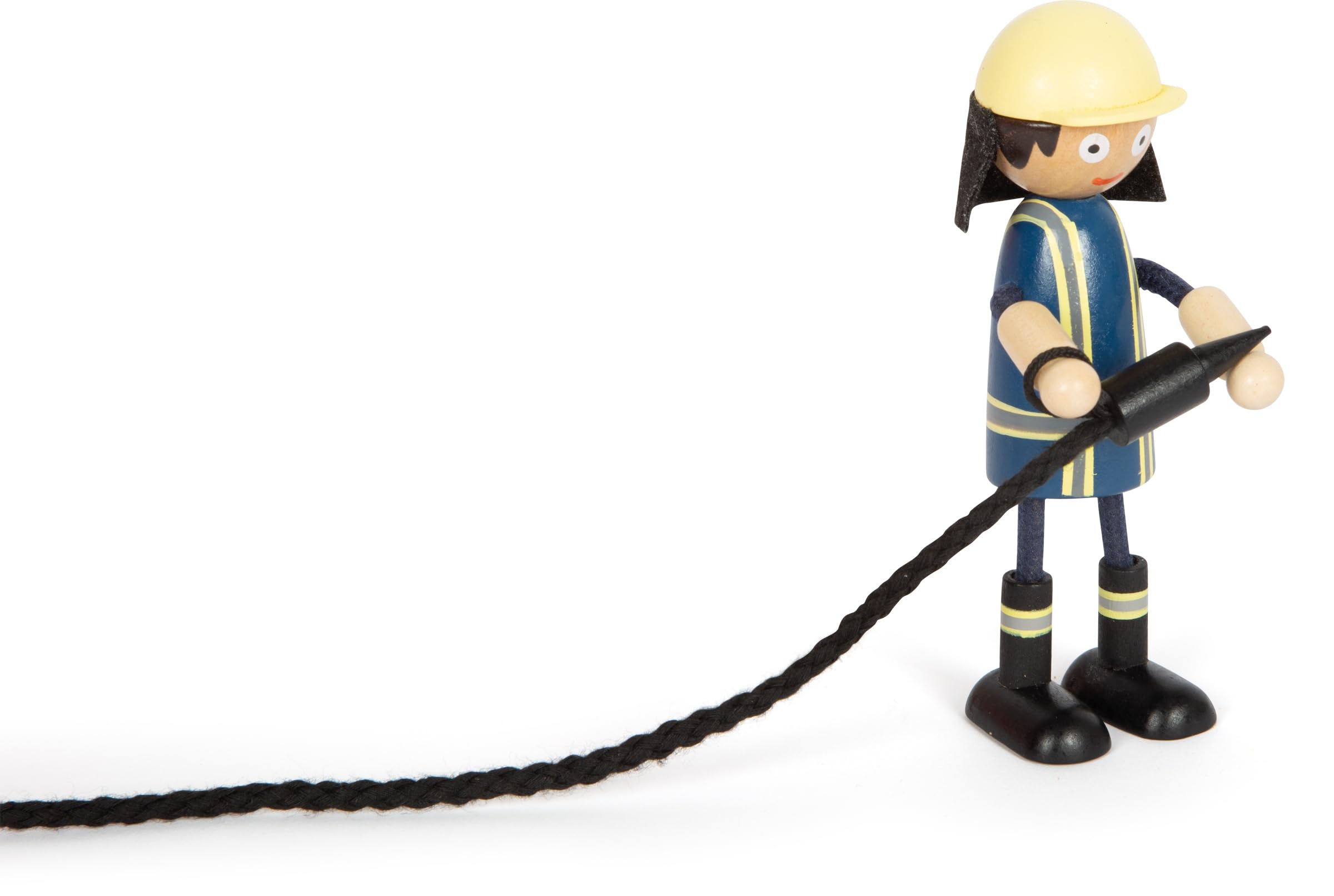 small foot Coche de Bomberos, Madera, con Escalera giratoria, Manguera, Acc. Juego Bomberos, a Partir 3 años, 12657