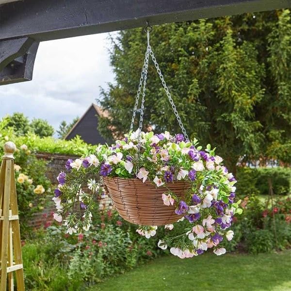 Smart Garden Artificial Petunias Regal Hanging Basket