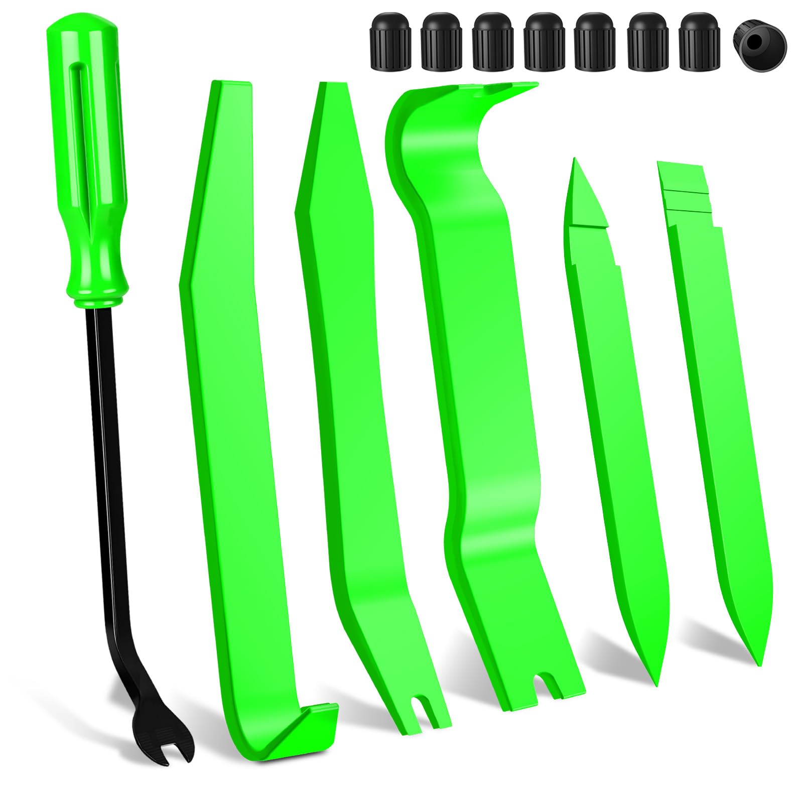 14Pcs Auto Trim Removal Tool kit No Scratch Plastic Pry Tool-Green