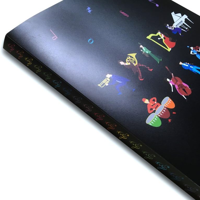 Music Themed A4 Display Book, 20-Pocket Plastic Folder with Soft Cover, Wipe-Clean Instrument Design - Image 3