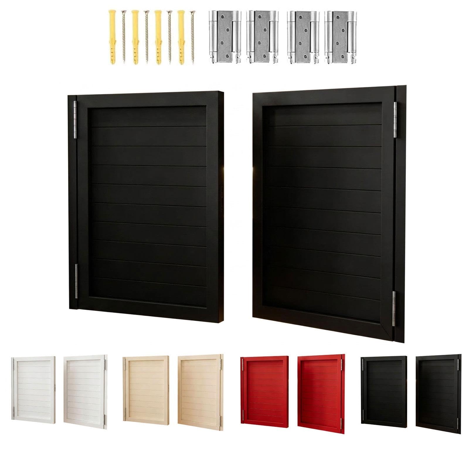 Générique Saloon Porte Battante, Style Western Cowboy Porte De Séparation, Portes Battante Café À Fermeture Automatique, pour Bar, Porche, Comptoir D'entrée(Noir,W118 x H90cm)