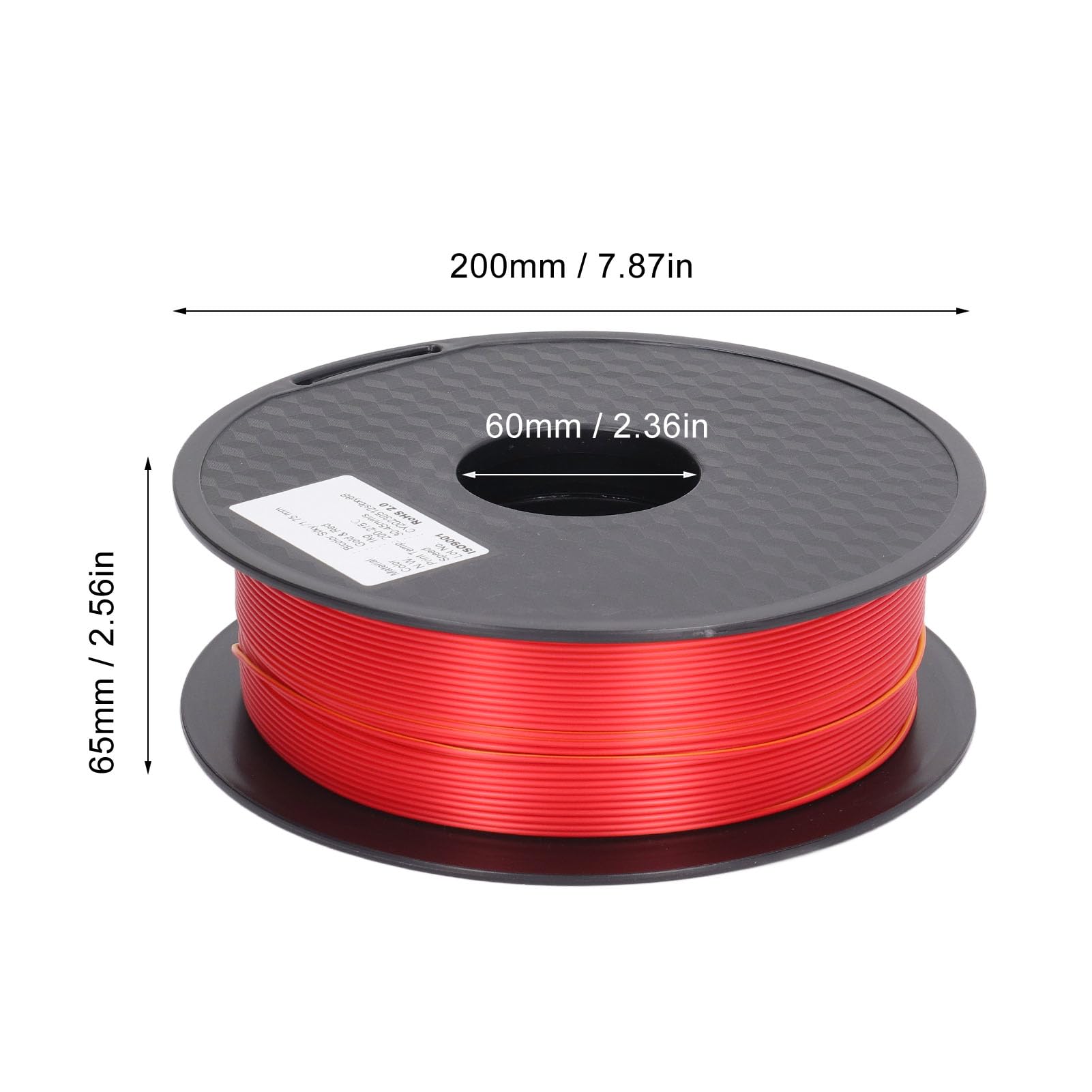 Filamento de impresora 3D, filamento PLA de seda de 1,75 mm con doble color, carrete de filamento PLA de baja deformación para impresión 3D de juguetes, obras de arte