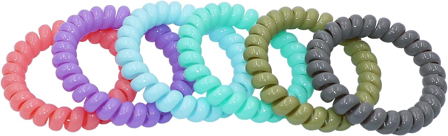 MaberryTech Direct Sensory Chew Bracelet for kids, 6 Pack Stretchy Coil Bracelets Fidget Toys for Boys Girls with Autism ADHD Anxiety, Sensory Chew Toys for Autistic Children