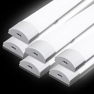 Feuchtraumleuchte LED 6x 120cm Neutralweiß IP65 Wasserfest feuchtraumlampe Werkstattlampe leuchtstofflampe Wannenleuchte lampe feuchtraum Leuchte für Garage Keller Bad Büro Warenhaus