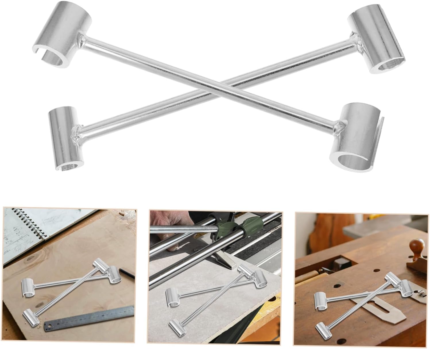 Adjustable Spanner Wrench Set 2pcs for Hinge Gap Socket and Extension Fit Multiple Hinge Sizes Heavy Duty