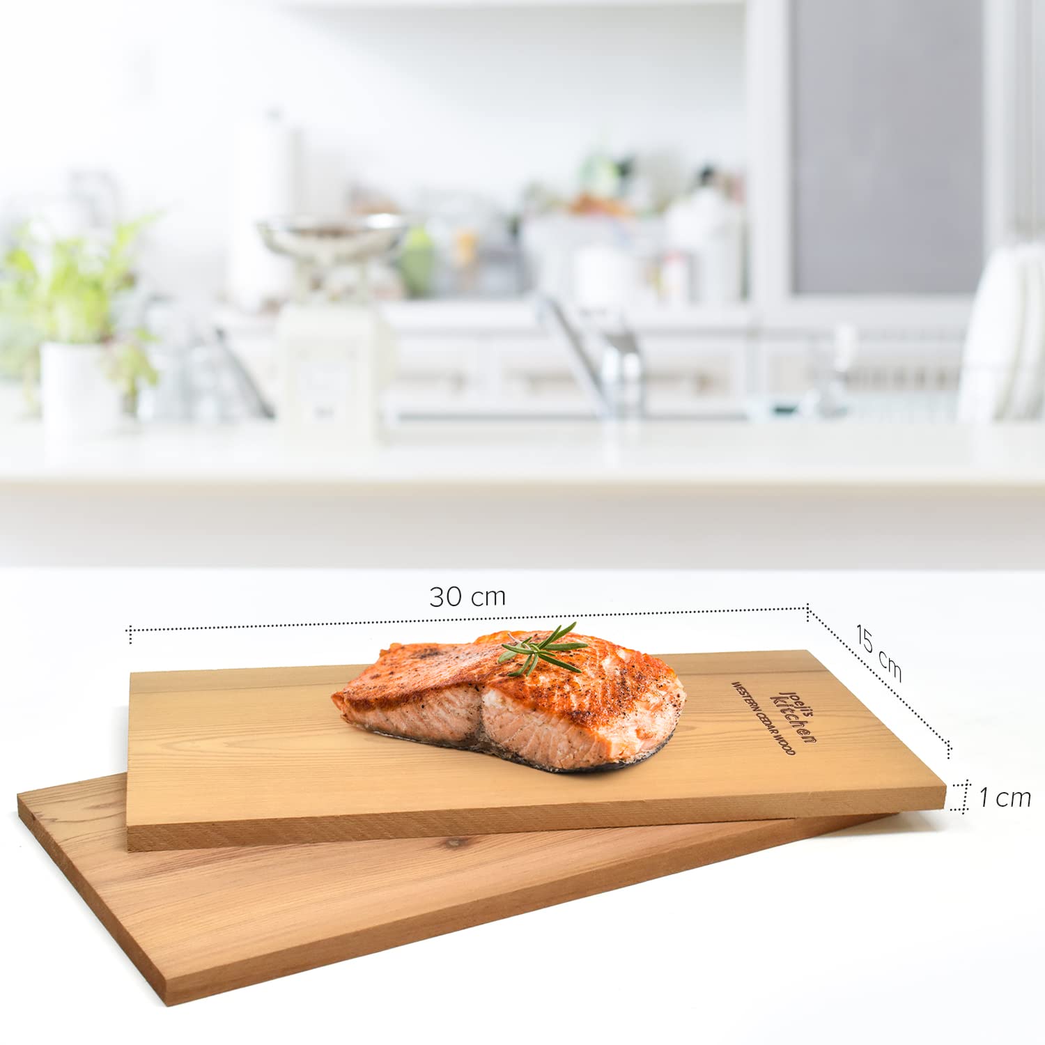Planches à fumer en cèdre pour fumoir viande et poisson - Lot de 2