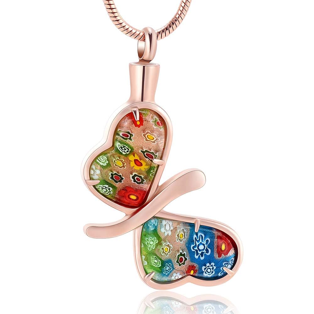 memorial jewelry Butterfly Cremation Jewelry for Ashes Keepsake for Beloved's Ashes Urn Pendants Butterfly Cremation Necklace for Ashes for Women