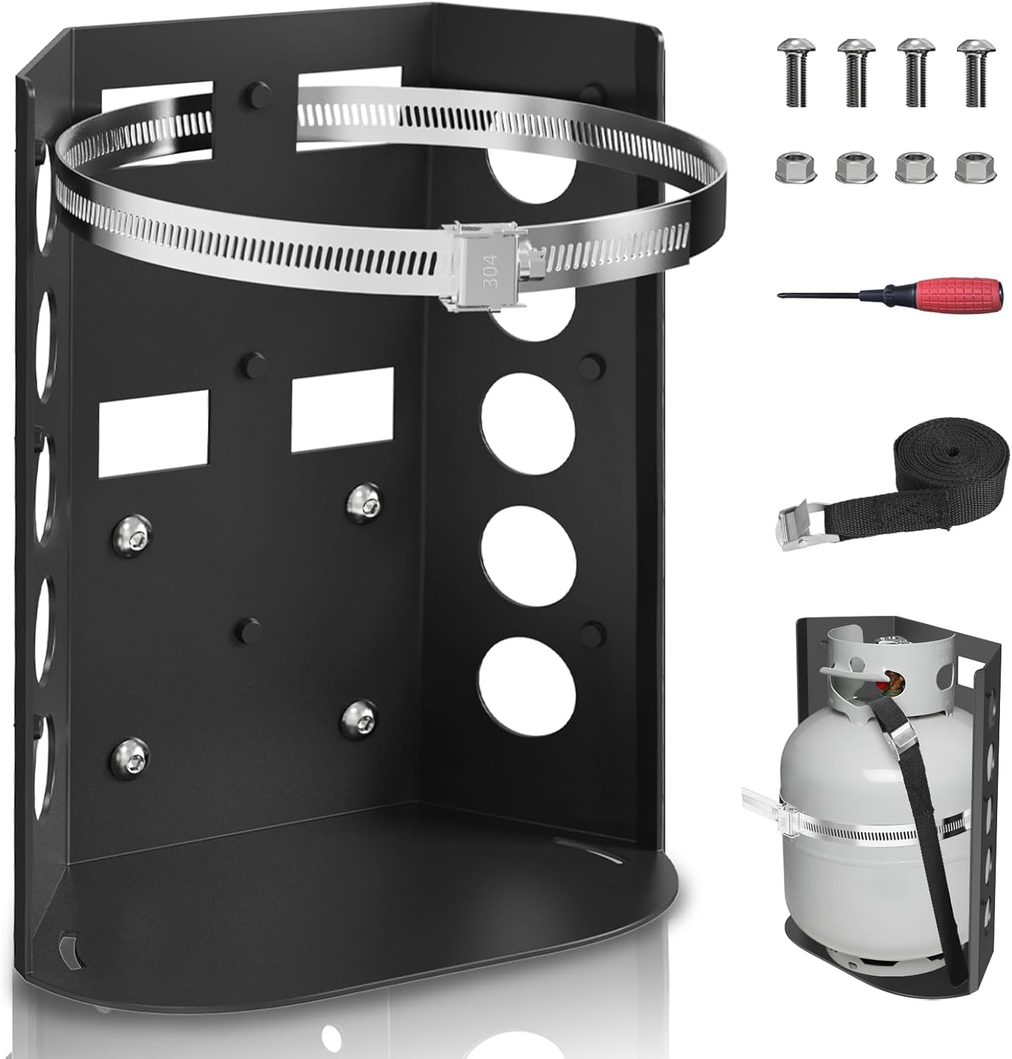 Amazon.com: Piclafe 5 lb/10 lb Propane Tank Mount, Heavy Duty Thickened ...