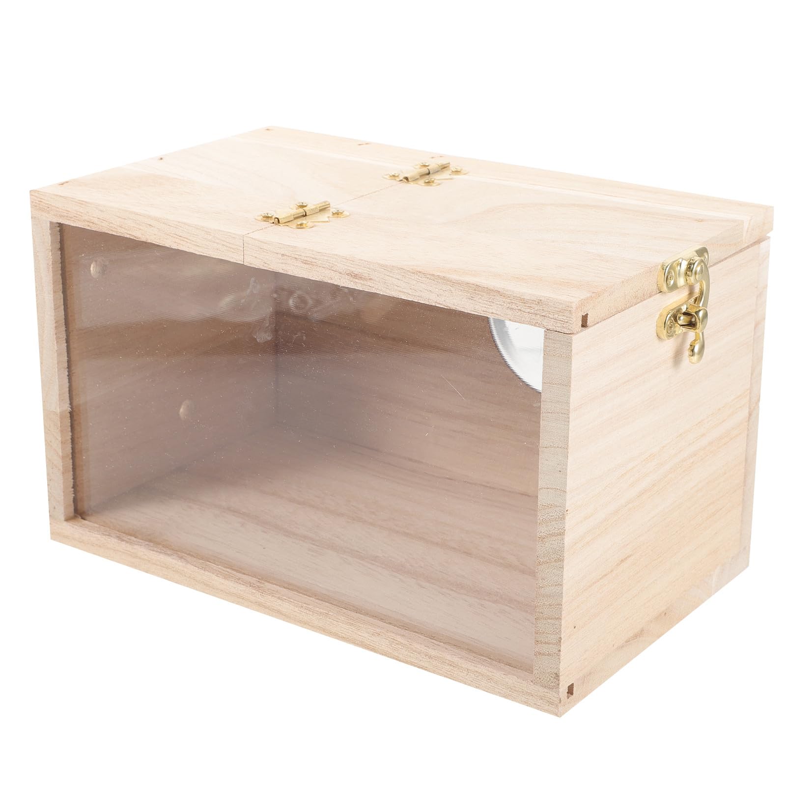 Nichoir à oiseaux en bois pour calopsittes avec nid carré visible 19,5 cm