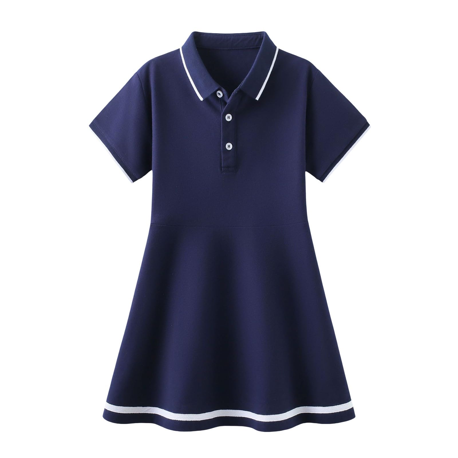 Vestido polo escalonado para niñas y niñas